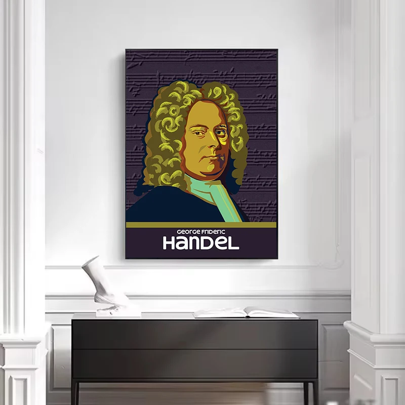 الملحنون الكلاسيكيون هايدن هاندل ماهلر شتراوس الموسيقار صورة المشارك حائط لوح رسم الفن صور ديكور المنزل الفصول الدراسية #4