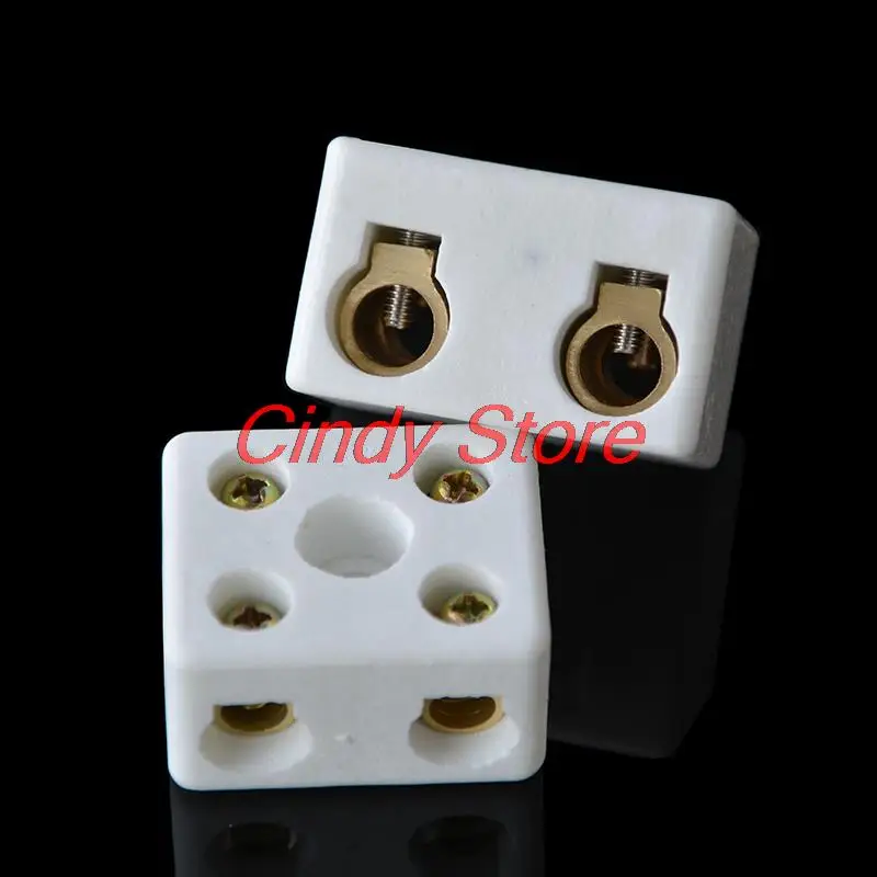 High temperature resistant ceramic wiring terminal block 2/5/8/10 holes porcelain electric wire connector Electrical Equipment