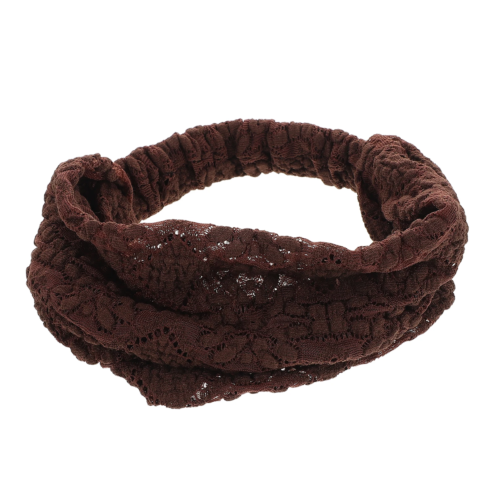 

Women Wide Lace Headband Elastic Stretch Crochet Scarf Wrap Fashion Accessory For Yoga Running Casual Boho Style Cover White