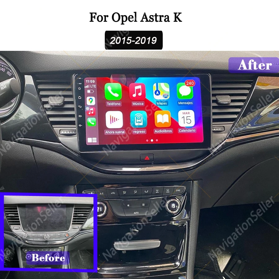

Carplay Android Screen For Opel Astra K 2015 2016 2017 2018 2019 Car Radio Multimedia Video Player GPS Navigation Stereo Spotify