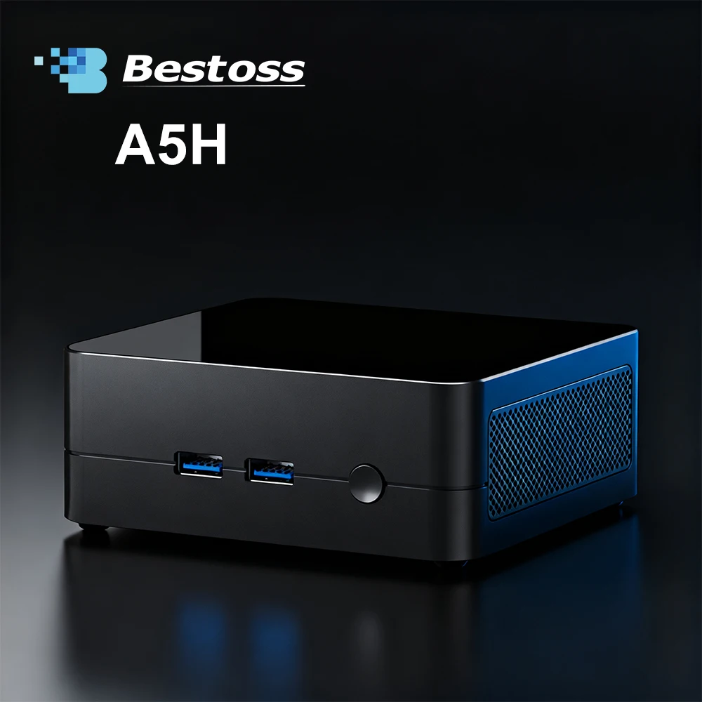 Bestoss Mini Gaming PC A5H AMD Ryzen 5 5800H ES 32G DDR4 1T NVME PCIe3.0 SSD mini pc Windows 11 Pro WIFI6 BT5.2 Desktop Computer