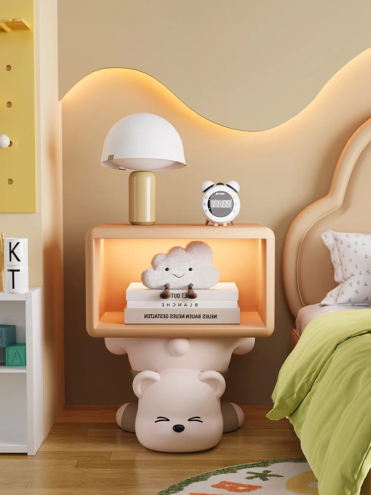 

Cream Wind Bedside Table Household Bedroom Children's Creative Design Sense Niche 2025 New Desk Lamp Integrated Ornament