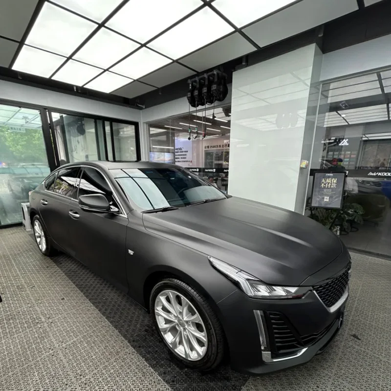 Premium Black Matte Car Wrap Vinyl Roll with Air Release DIY Self Adhesive Decal Sticker