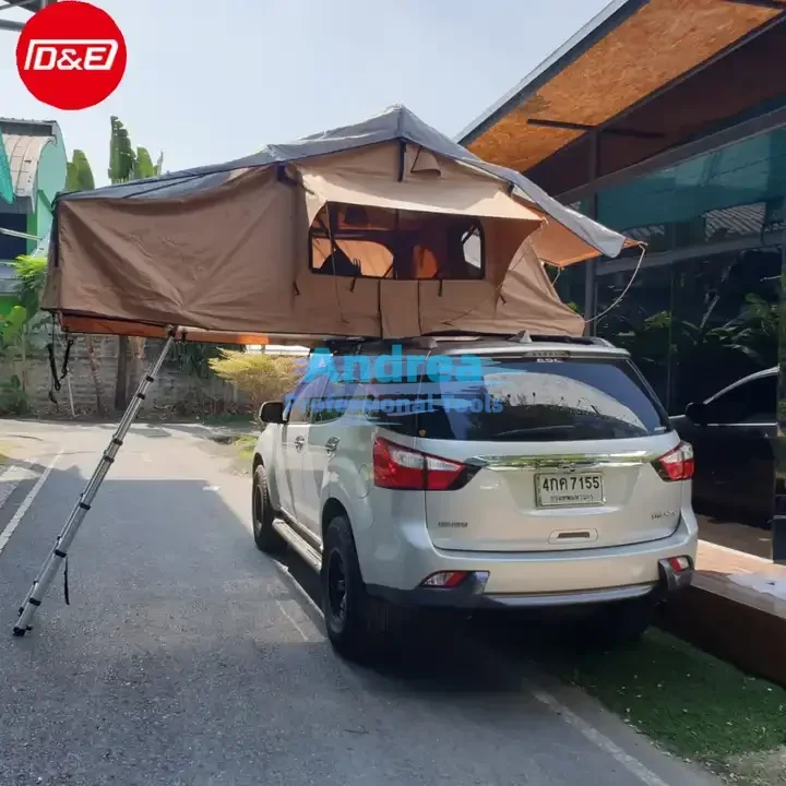 Factory Sale 4x4 New Style Car Auto Roof Tent Car Aluminum Roof Top Tents for Camping Canvas 4 Person