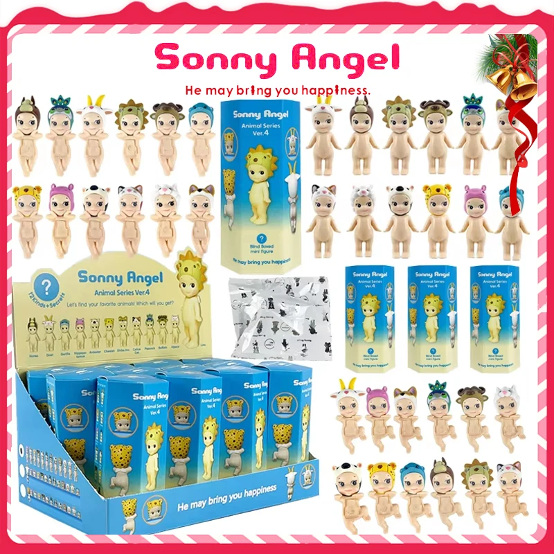 Sonny Angel Blind Box 4th Generation Animal Angel Series Anime Character Toys Cute Cartoon Surprise Birthday Gift New Year Gift