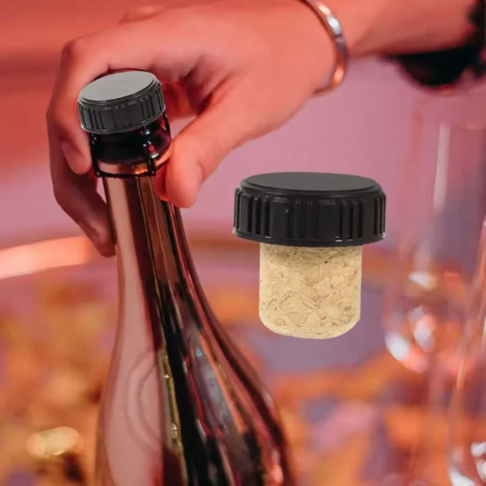 10PCS Practical T-Shape Wine Bottle Cork Vertical Anti-slip Groove Sealing Wine Bottle Stopper Reusable Bottle Plug Winery
