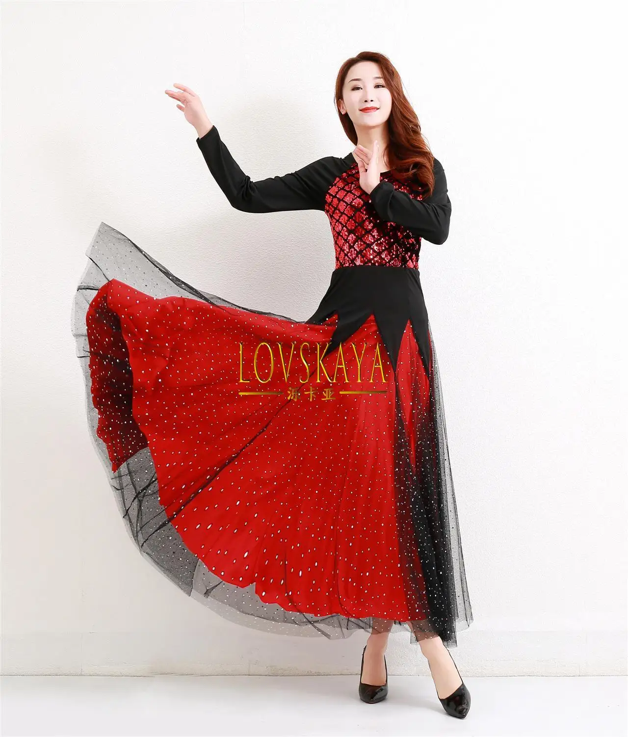 Robe de Performance de brevde Valse Moderne, Standard National, Concours Social, Nouvelle Collection