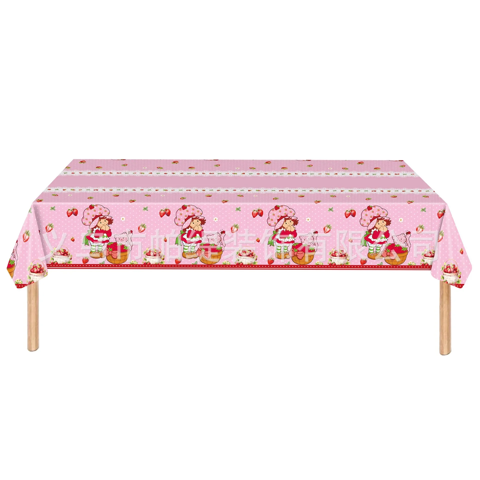 10 Stück Rosa Erdbeer-Babyparty Einweggeschirr Muffin Mädchen 1 2 3 Happy Birthday Party Deko Teller Servietten Pappbecher – Detail 7