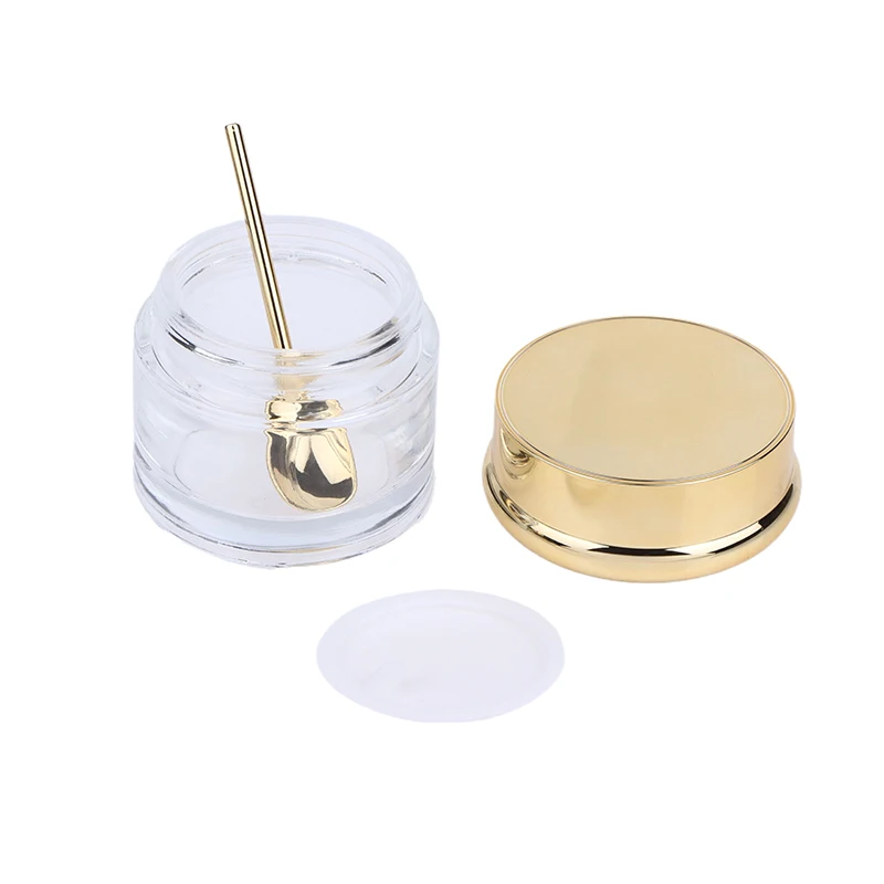 30/50/80/100 جرام الكهربائي جرة كريم فارغة إعادة الملء زجاجة محلول مع ملعقة السفر حاوية مستحضرات التجميل #1