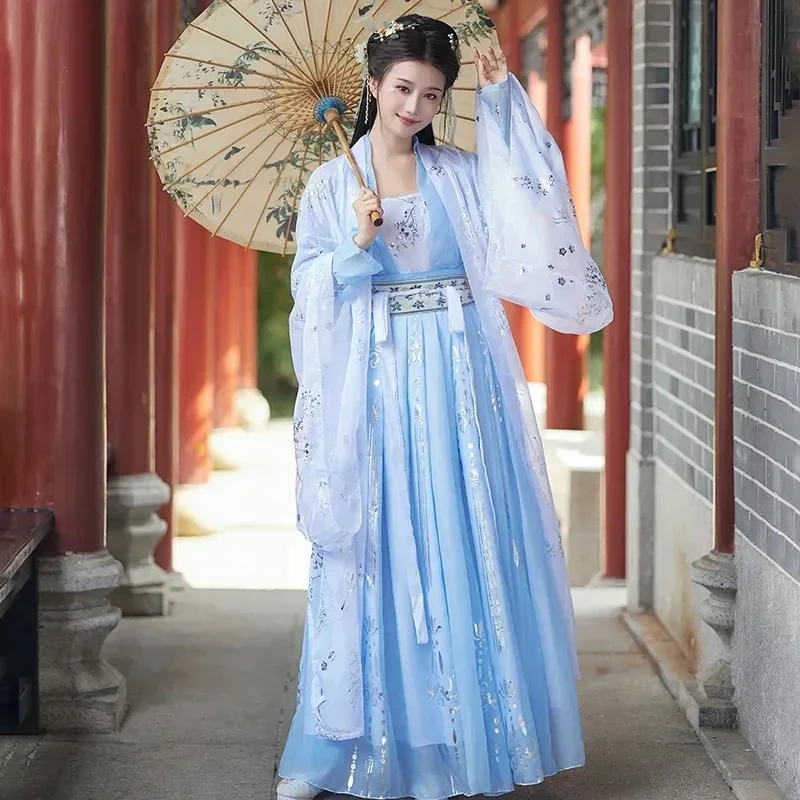 2024 Han Dress Dance Stage Adult Tang Suits Hanfu Women Ming Dynasty Festival Outfit Party Vintage Fairy Ancient Hanfu Costume