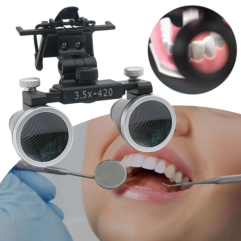 Dental Loupes 2.5X 3.5X Magnification Binocular Magnifier Dentistry Surgical Optical Glass Lens  Dentist