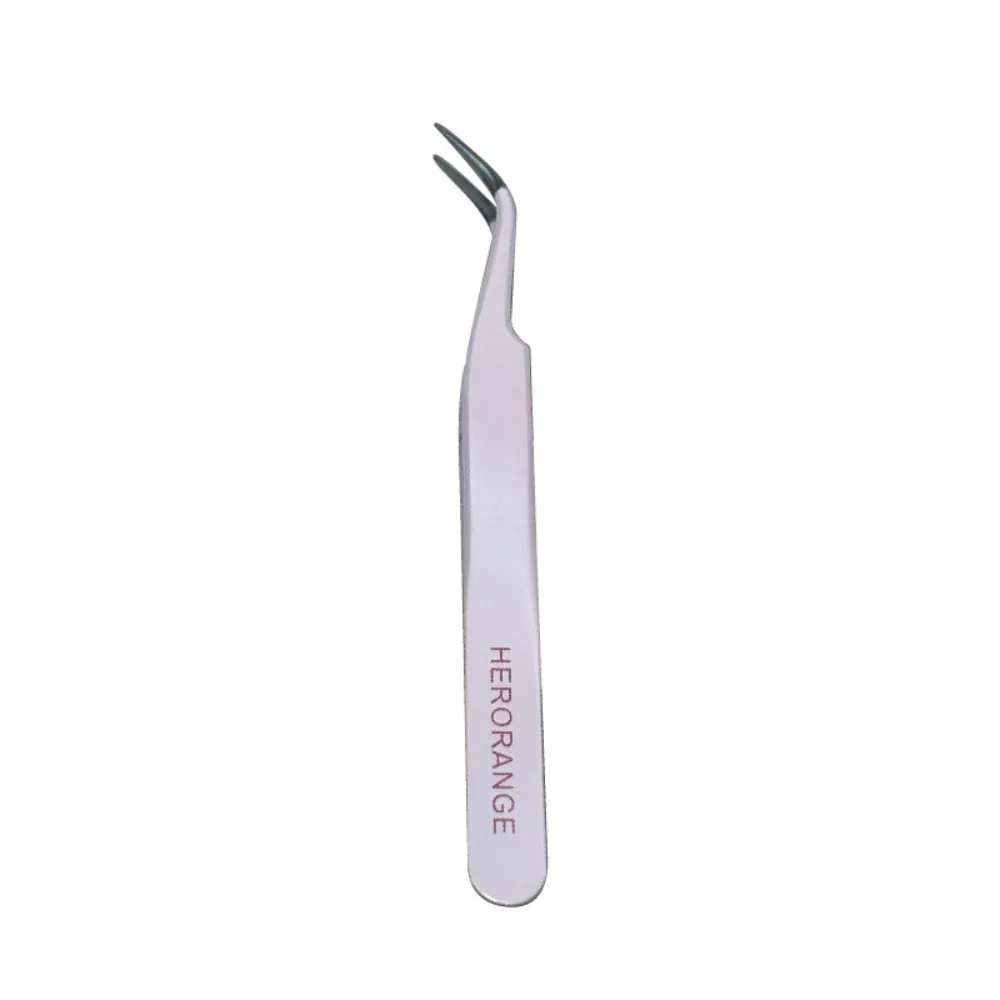 Hot Straight Tweezers Stainless Steel Purple Lashes Applicator Curved Eye Makeup Tools Eyelash Extension