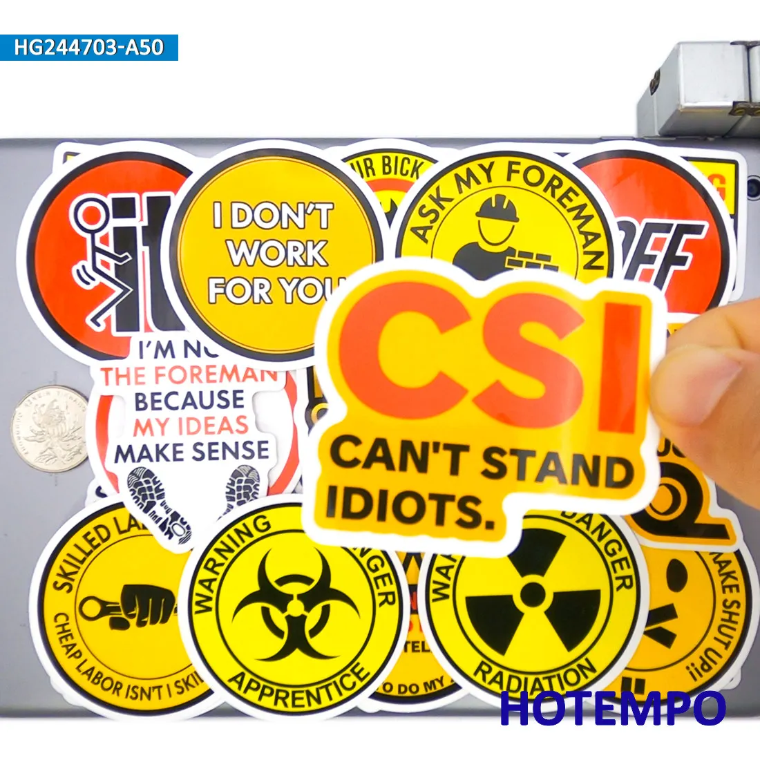 Safety Warning Stickers, Caution Signs, Danger Symbol, Stop Slogan Tips, for DIY Creative Decoration, Funny Sticker, 20/30/50PCS