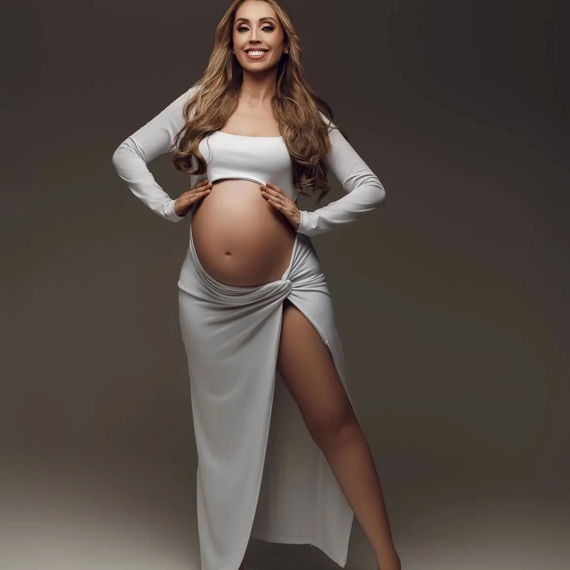 

Сексуальное платье Materni Dr с высокой талией, длинная све, длиной до пола, с разрезом на животе, фотография, студия, одежда Materni, женская юбка