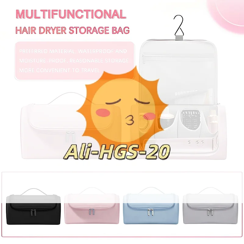 

Водонепроницаемая дорожная сумка-органайзер для инструментов для волос — футляр для хранения с несколькими карманами для фенов и щипцов для завивки волос, портативный и прочный