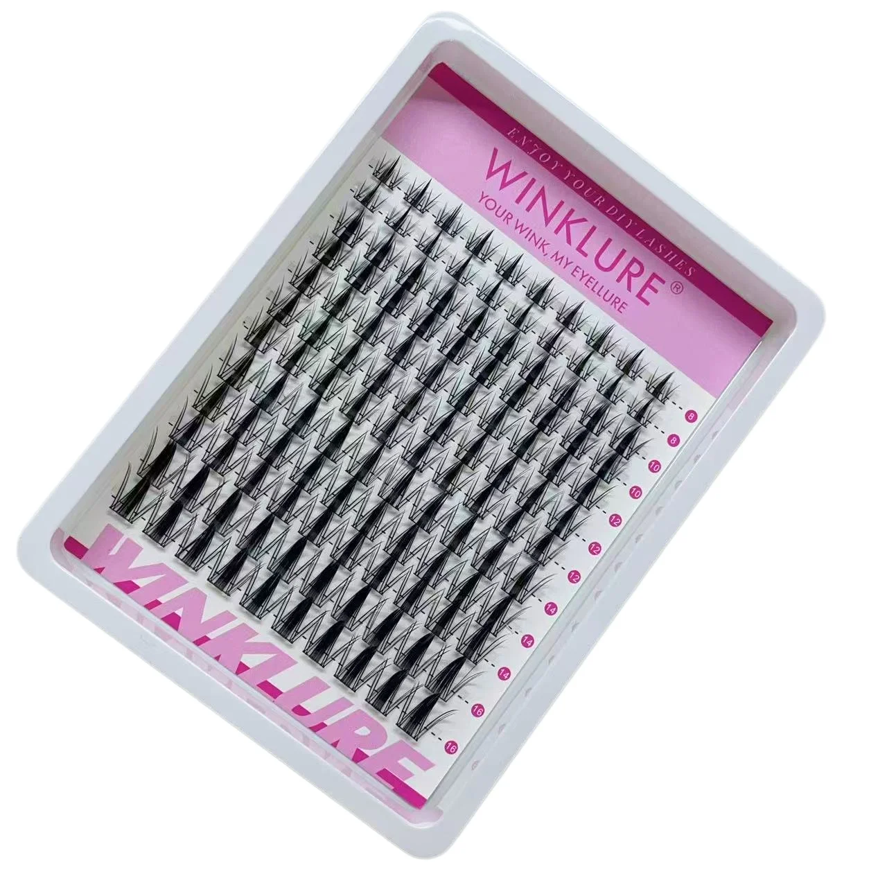 WINKLURE Fairy Lash Clusters Natürlicher Look Manga Wimpern-Cluster Wispy D-Curly Cluster Wimpernverlängerungen 120 Stück 8-16MM – Detail 9