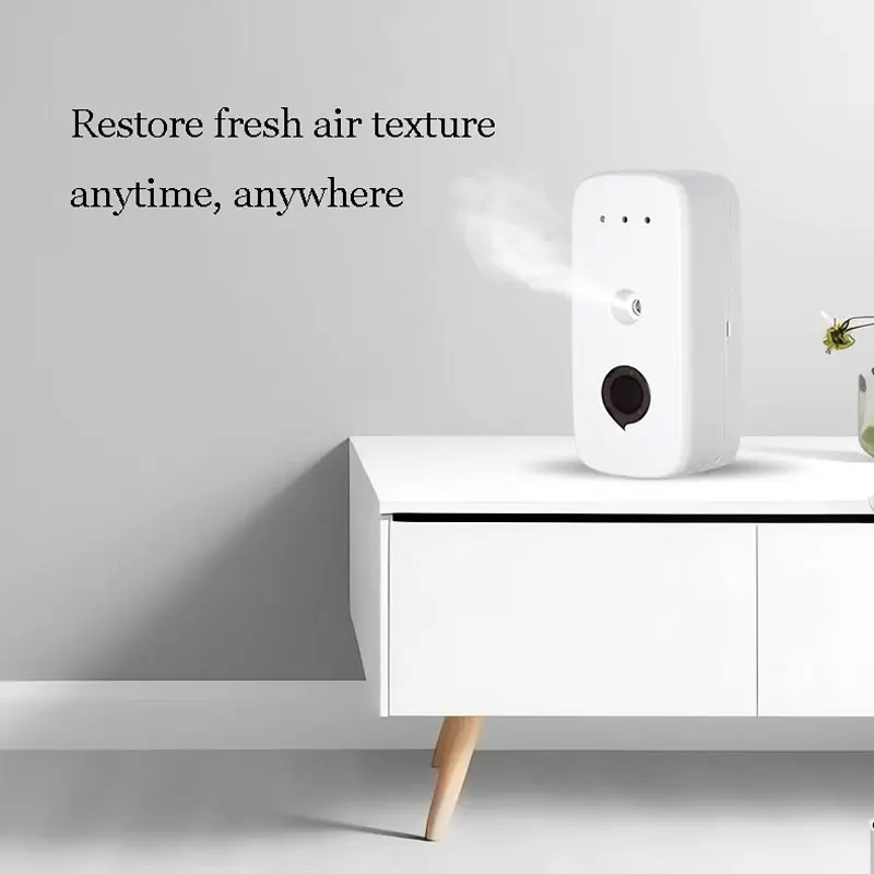 Smart Waterless Essential Oil Diffuser Wall Mount Battery Oil Diffuser Professional Scent Air Machine Air Fresher for Home Hotel