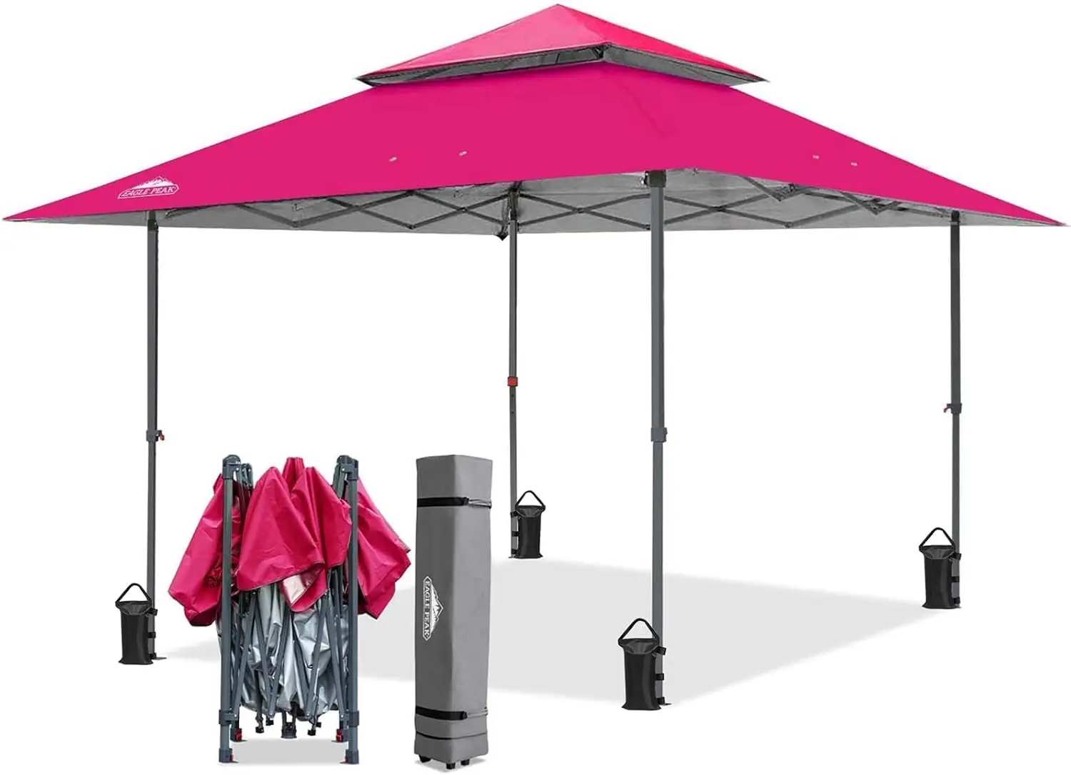 

EAGLE PEAK 13x13 Всплывающая палатка с прямыми ножками, мгновенный уличный навес, легкий набор для одного человека, складное укрытие с автоматическим удлинителем