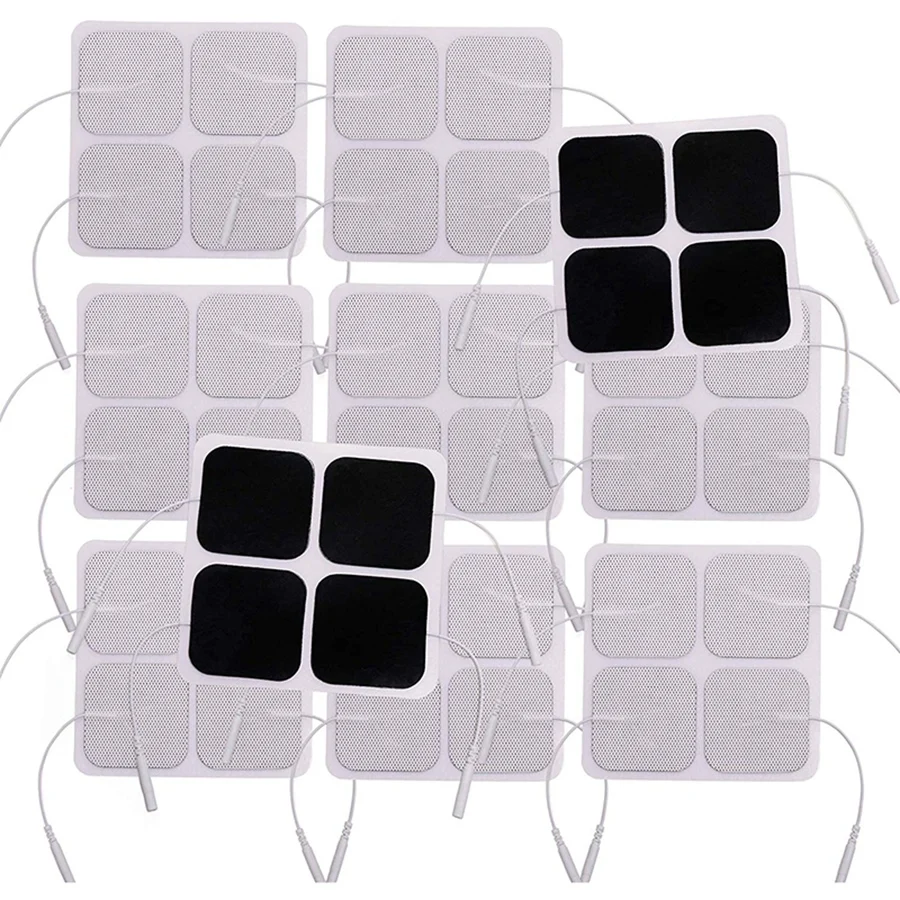 40pcs TENS Unit Pads, 2X2 Electrodes for EMS Muscle Stimulator Electrotherapy Pads