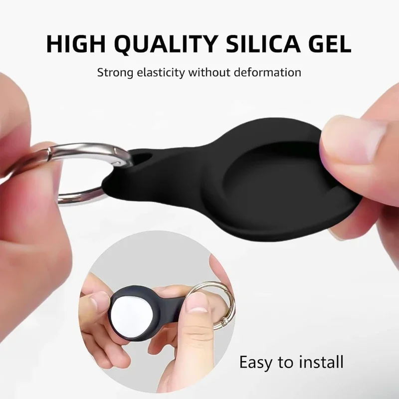 Cover for Apple Airtags Case Liquid Silicone Protective Shell Tracker Accessories Anti-scratch Sleeve Keychain Air Tag Case