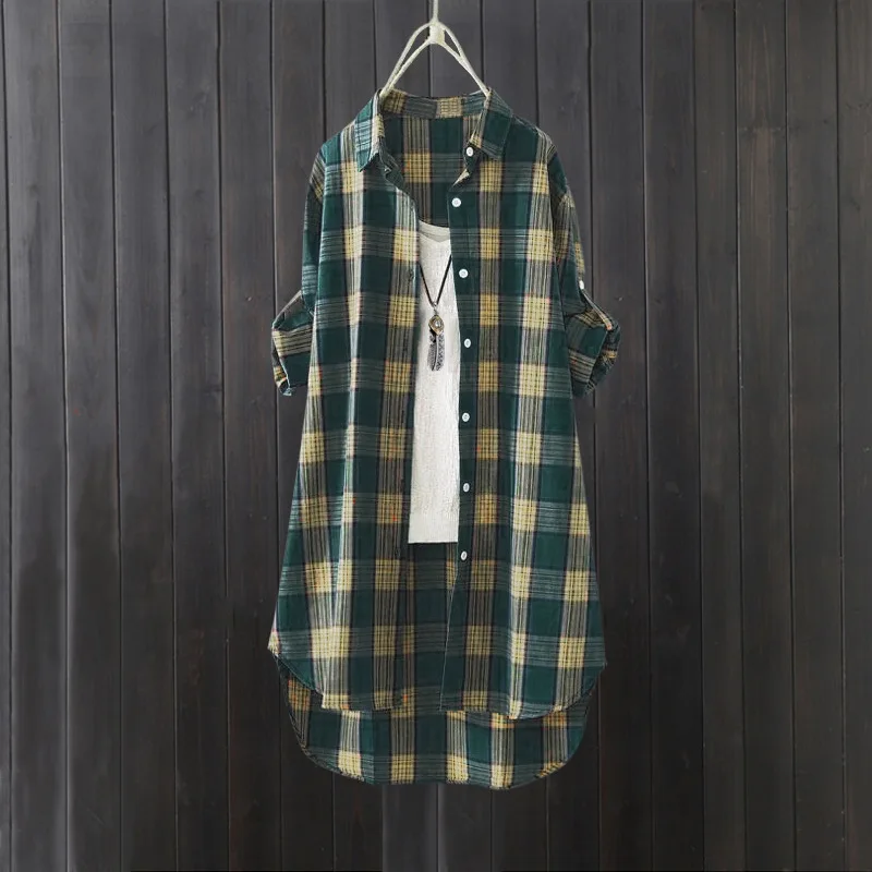 Coat Women\'s Elegant Blouses Mid-length Style Japanese Vintage Clothes Sun Protection Cardigan Flax Summer Shirts Clothing