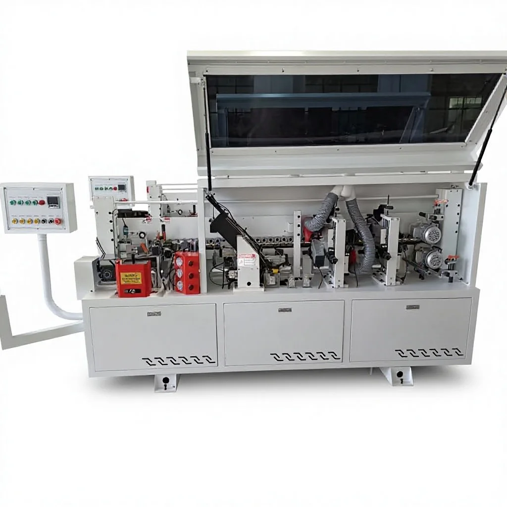 High-Speed Fully Automatic PVC Edge Banding Machine Wood Edge Bander for MDF Production Corner Trimming Motor PLC
