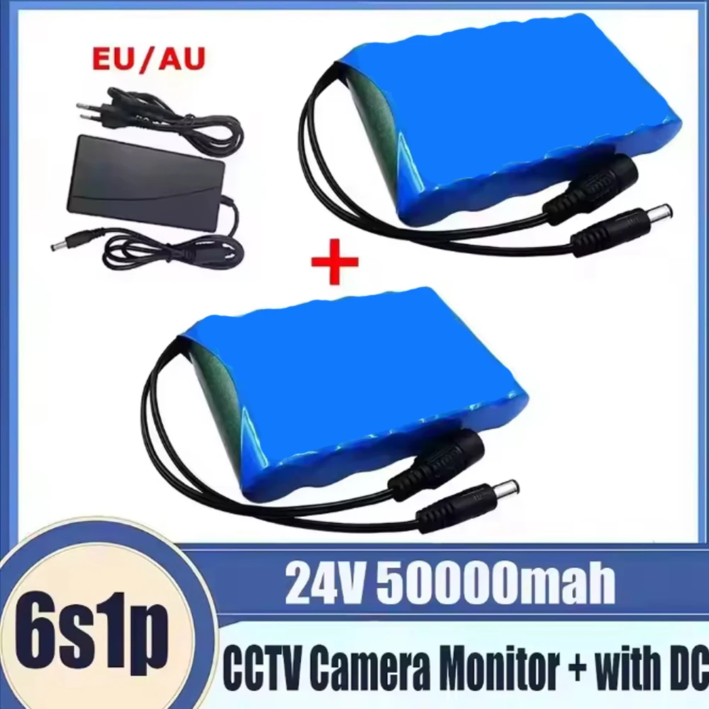 

24V 50000mAh 6s1p 18650 rechargeable lithium battery pack, suitable for 25.2v electric scooter bicycle battery with bms+charger