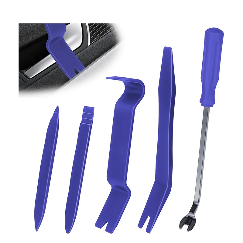 Auto Door Panel Trim Removal Tools Kit Car Interior Seesaw Conversion Repairing Blades Disassembly Plastic Clip Navigation Tool