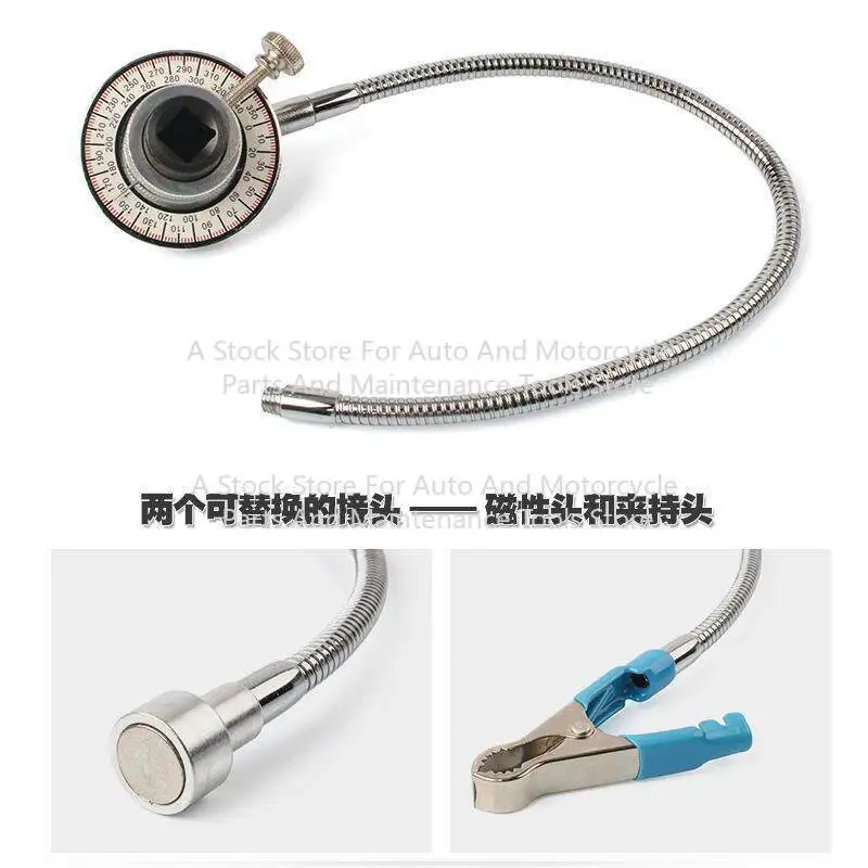 New Pattern High Precision Magnetic Clampable 1/2 Torque Wrench Angle Gauge Torque Meter  Angle Instrument Pointer Type