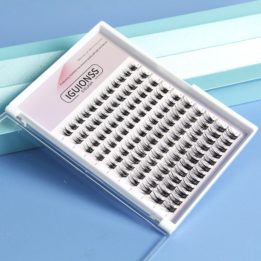IGUIONSS DIY Eyelash Extensions Lash Clusters 120 Mix 10-16mm 10 Styles C/D Curl Individual Lashes for Instant Volume