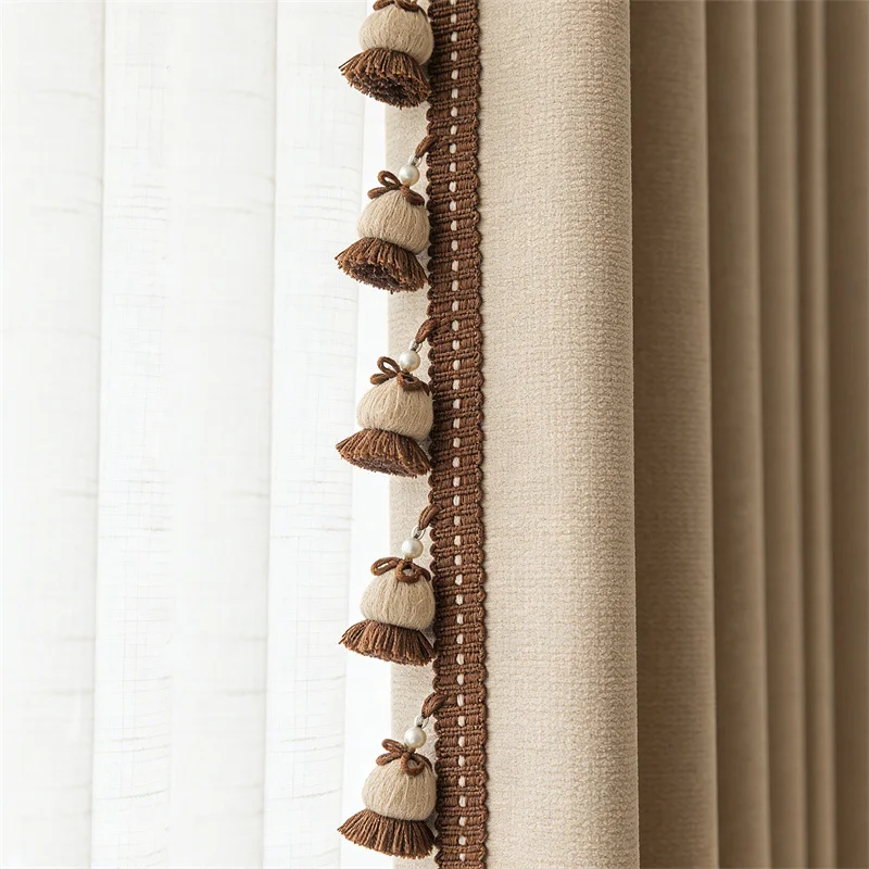 3M Boho Tassel Fringe Trim Beads Curtain Side Tassels Tiebacks Straps Home Decor Accessories DIY Sewing Craft Cushion Sofa Skirt