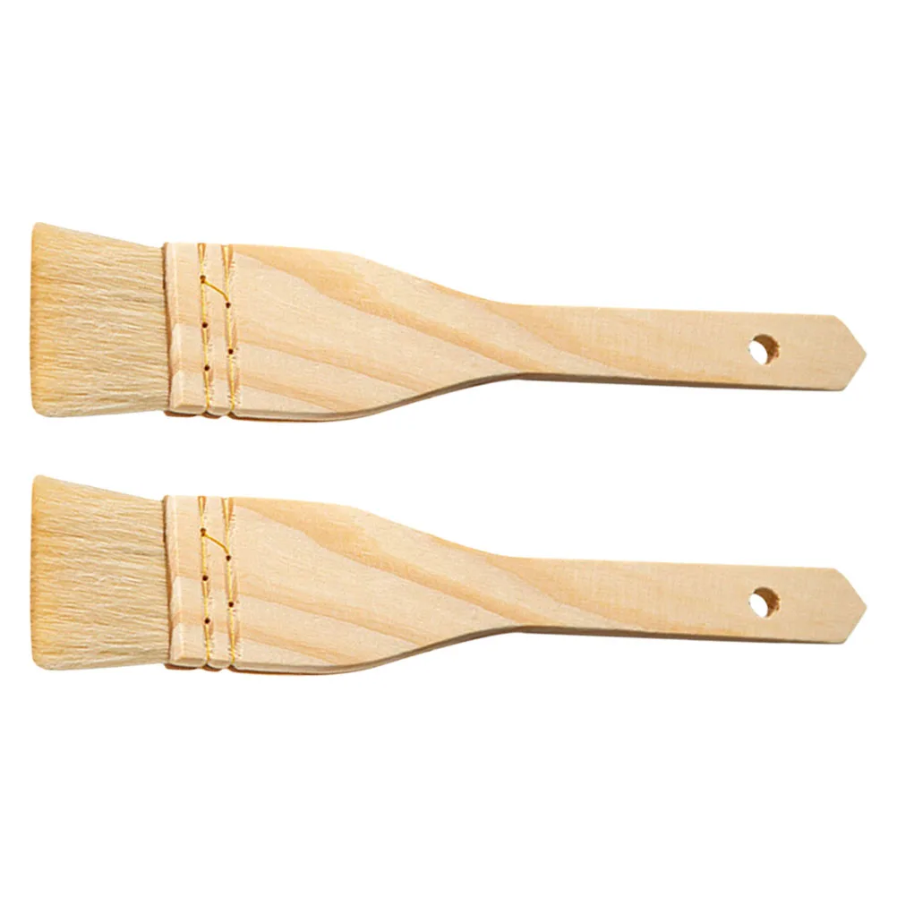 

2pcs Wool BBQ Brush for Grilling Baking Portable Basting Sauce Tools Kitchen Brushes Non shedding Perfect for Outdoor Picnics