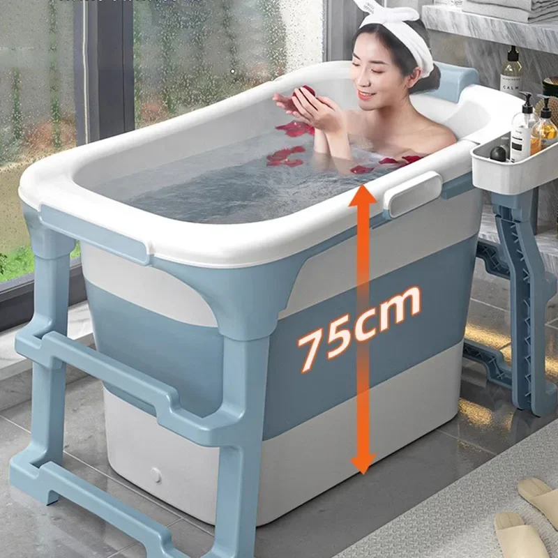 

Big Indoor Bathtub Adult Minimalistic Luxury Move Plastics Bathtub Move Foldable Bathroom Supplies