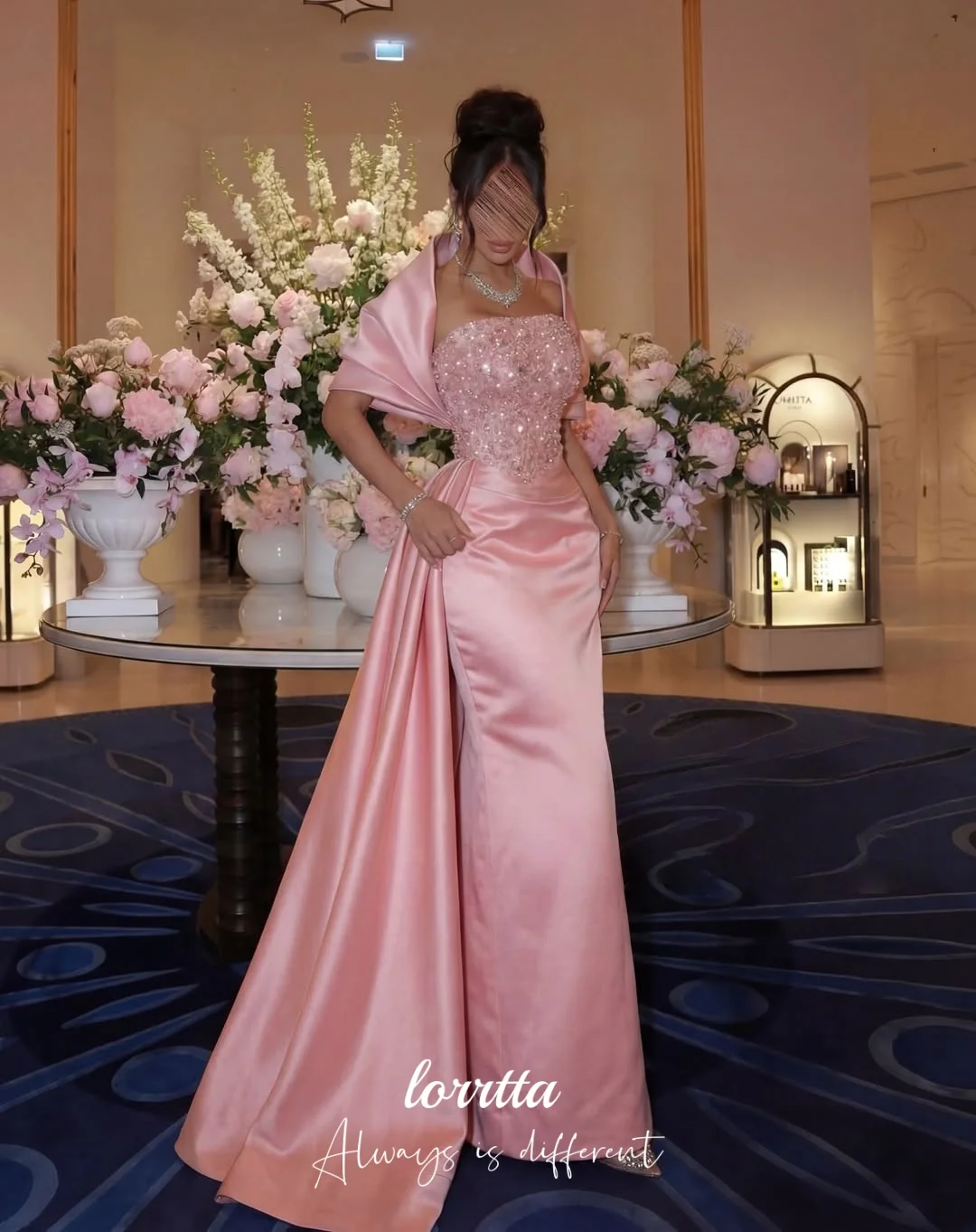 Lorrtta Customized pink Elegant Party Dresses birthday dress festa платье женское vestidos de fiesta Prom Dresses mermaid Dress image 2