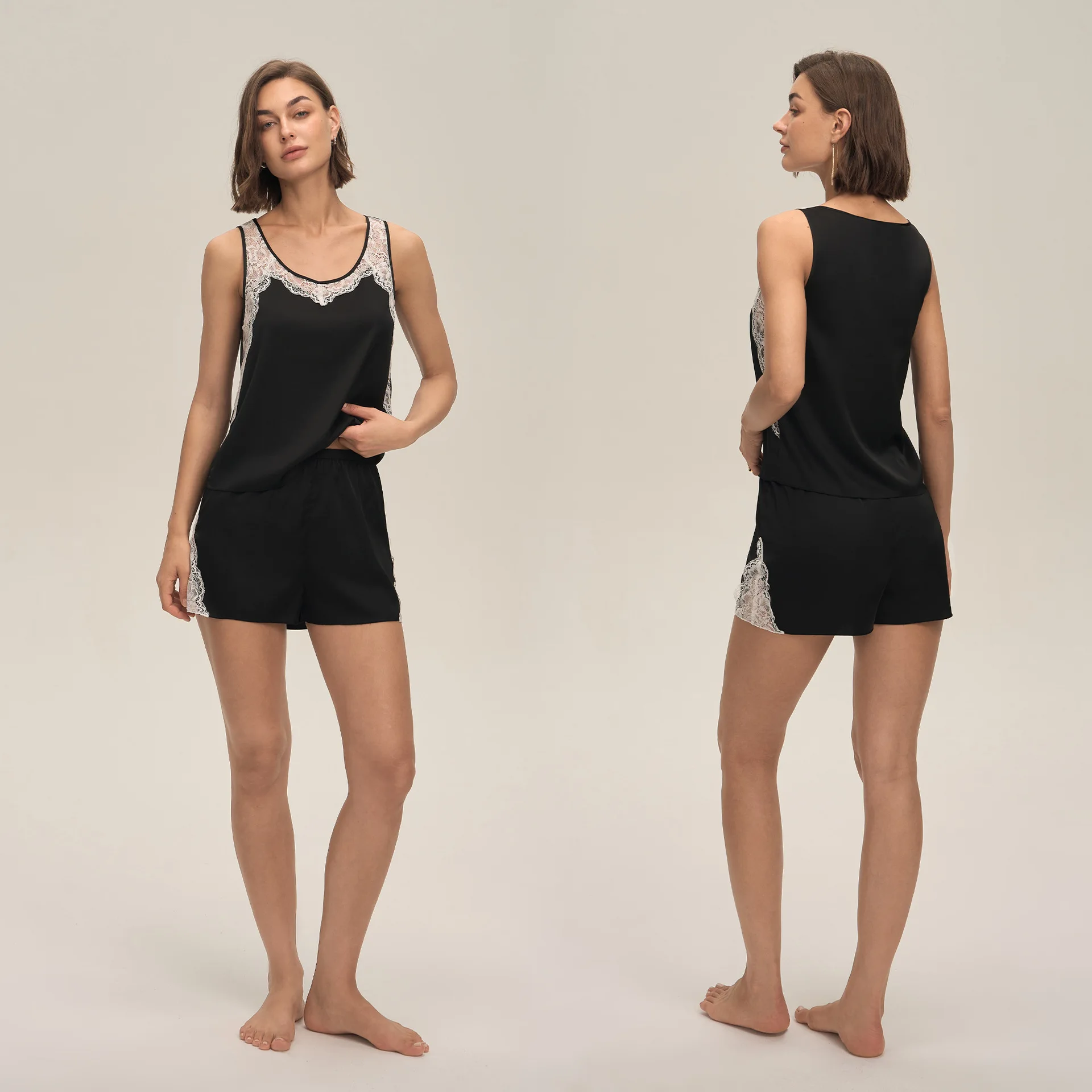 

Сексуальное кружевное нижнее белье, пижамный комплект на подтяжках, одежда для сна, новая летняя женская одежда для сна, шорты на бретельках, пижамный костюм, шелковистая атласная домашняя одежда