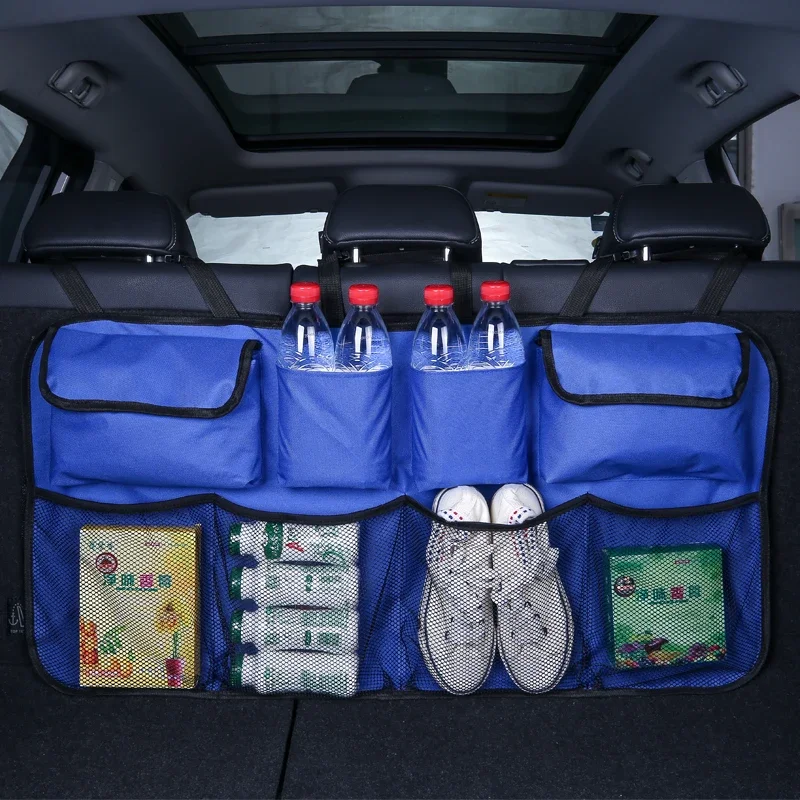 Car Trunk Car Organisers Backseat Hanging Car Organisers with 8 Large Storage Bag Trunk Organizer for SUV Truck Space Saving Exp