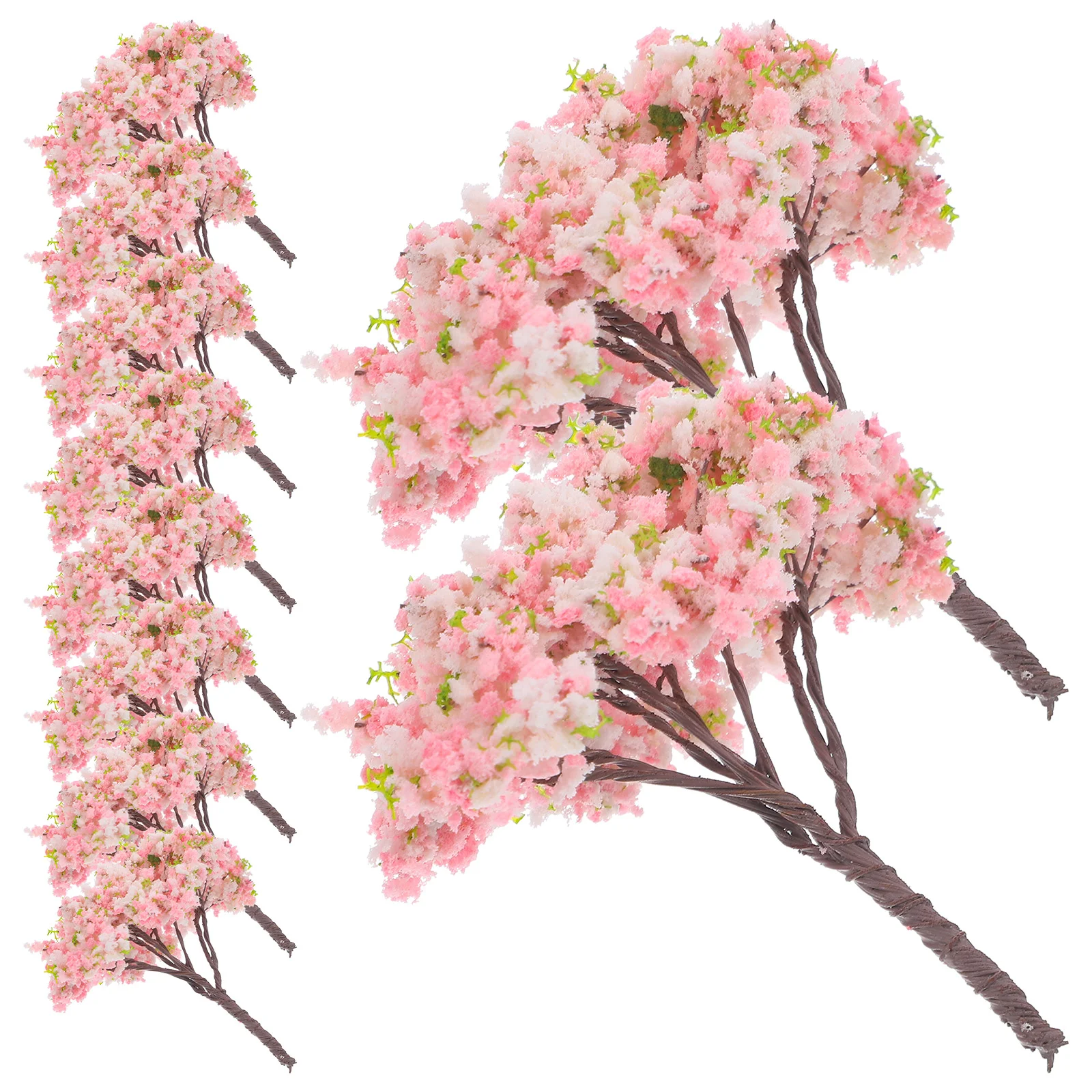 

Blossom Model Faux Miniature Fake Container Pink Plastic Cherry Trees