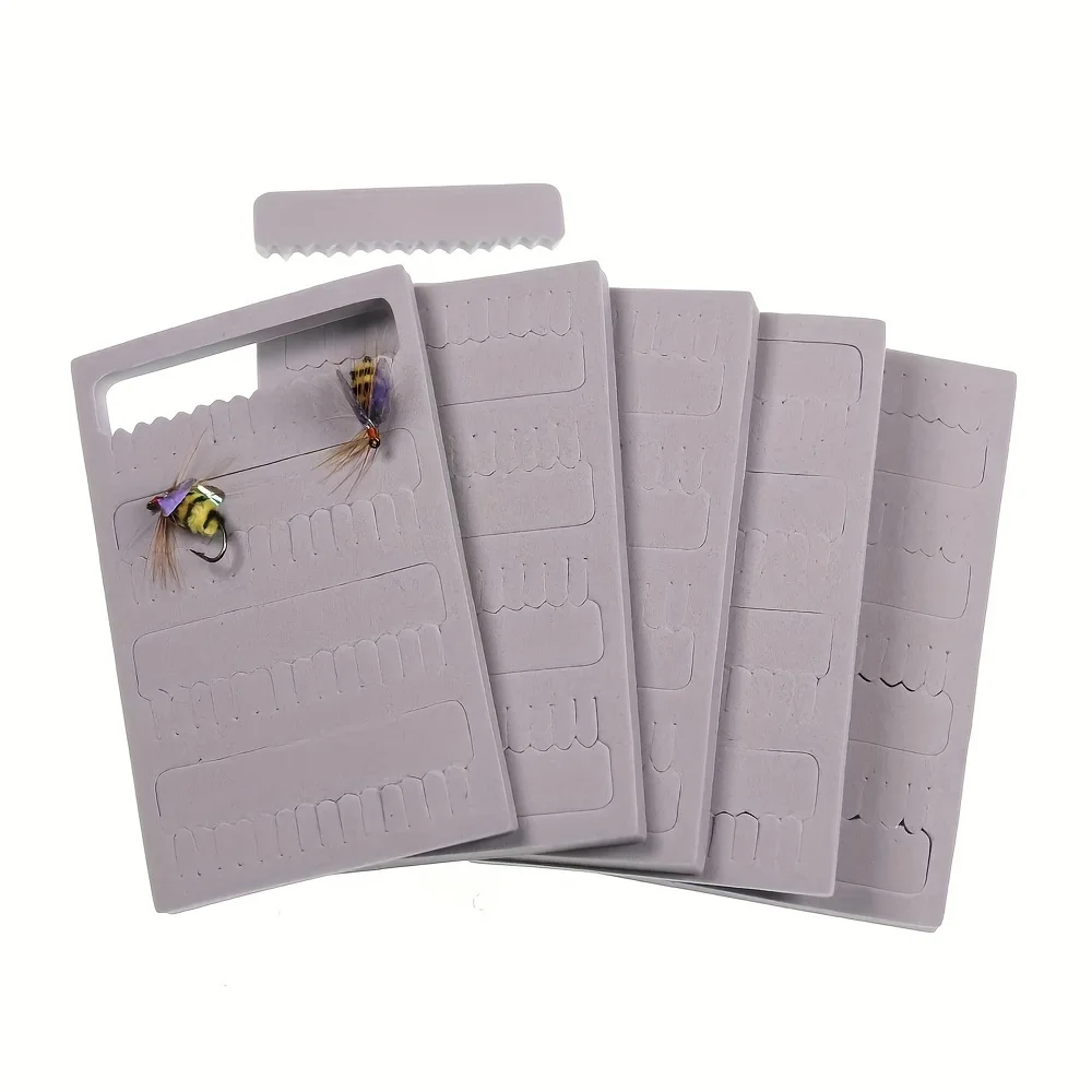 6 pièces de mousse de fixation pour mouches de pêche avec support adhésif pour boîte à pêche, sac, boîte à leurres, étui à mouches, DIY