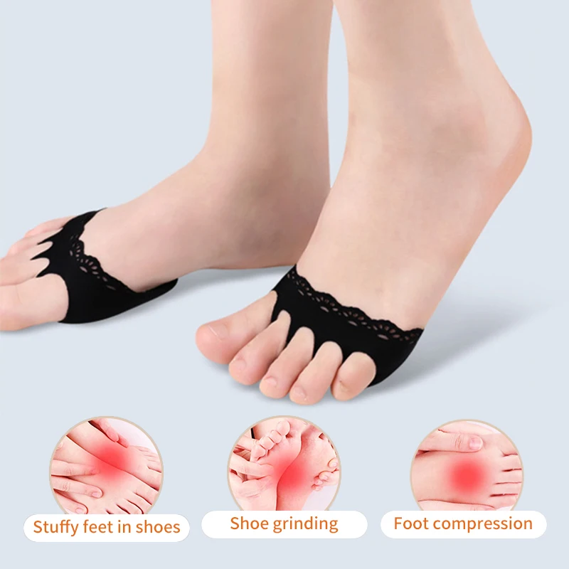 Pexmen 2/4Pcs Ball of Foot Cushions Honeycomb Fabric Metatarsal Pads Invisible Socks Pads for Women and Men Forefoot Pads