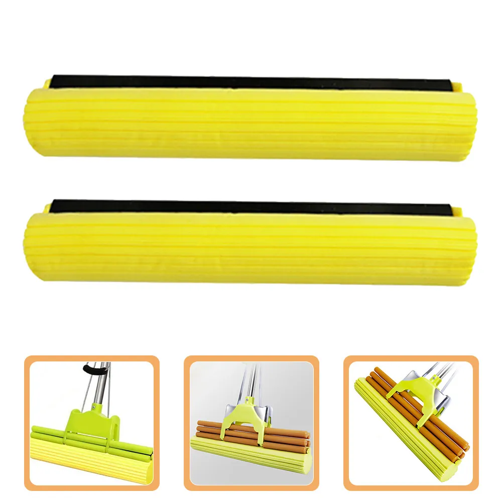 

2Pcs Sponge Roller Mop Head Replacement Ultra Absorbent Soft Non Refill for Hard Surface Floors Including Wood