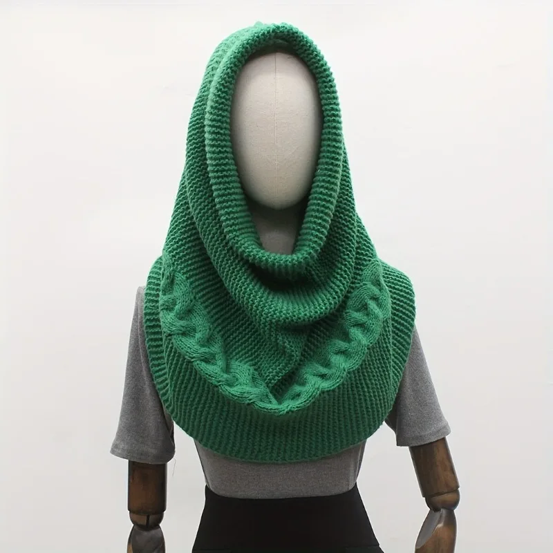 

1pcs Knitted Neck Warmer Scarf Wrap Korean Style Pull-on High Neck Versatile Solid Color Suitable for Warmth When Going Out