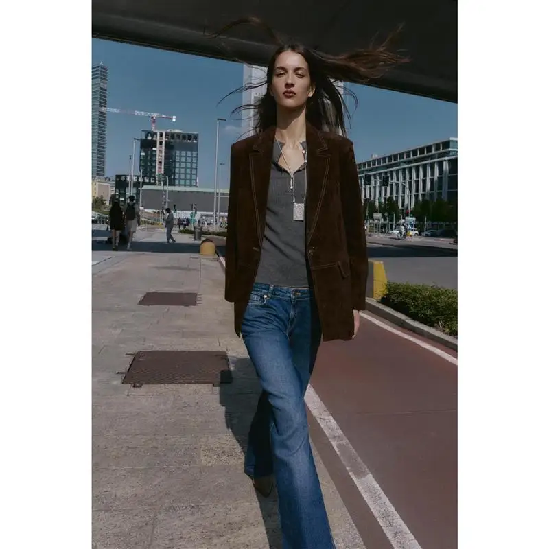 Manteau de costume à jambe droite Jaet sur mesure, fermeture à bouton unique, Long, collection automne-hiver Faion pour femmes