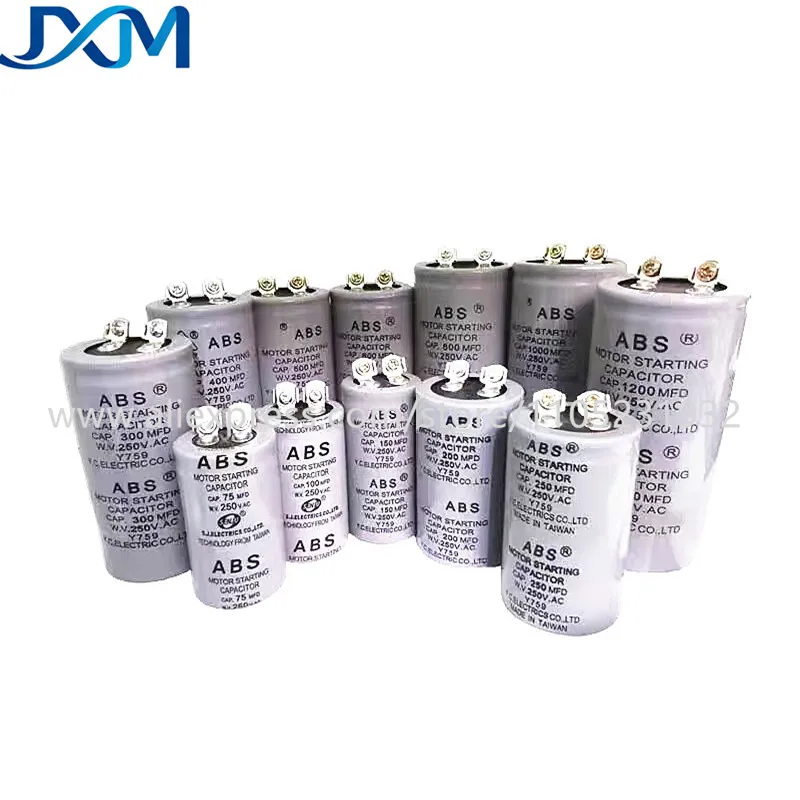 1pcs ABS Starting Capacitor CD60 125V 250V 75UF 100UF 150UF 200UF 300UF 400UF 600UF 800UF 1000UF 1200UF/MFD