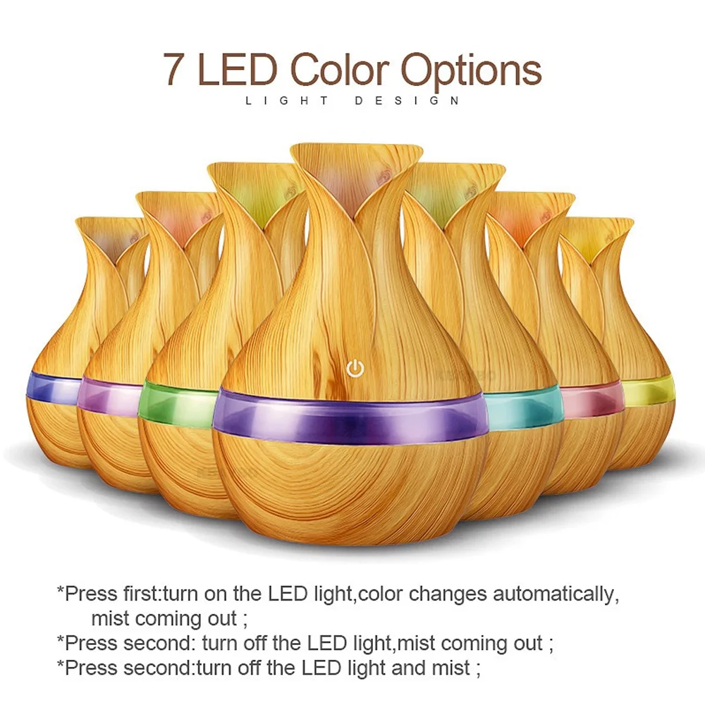 Aromatherapy Humidifier for Sleep 300ml USB Essential Oil Diffuser with Auto Shut Off, Quiet Operation & Soothing Night Light