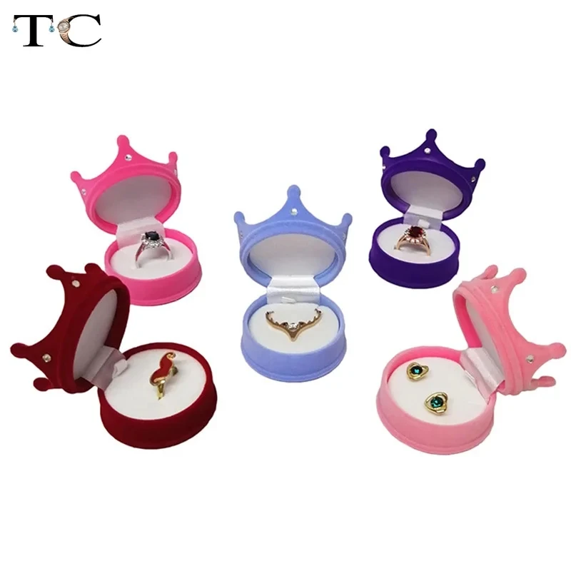 Crown shape Jewelry Packaging Box Ring earrings Necklace Pendant Storage Display box Proposal wedding gift box