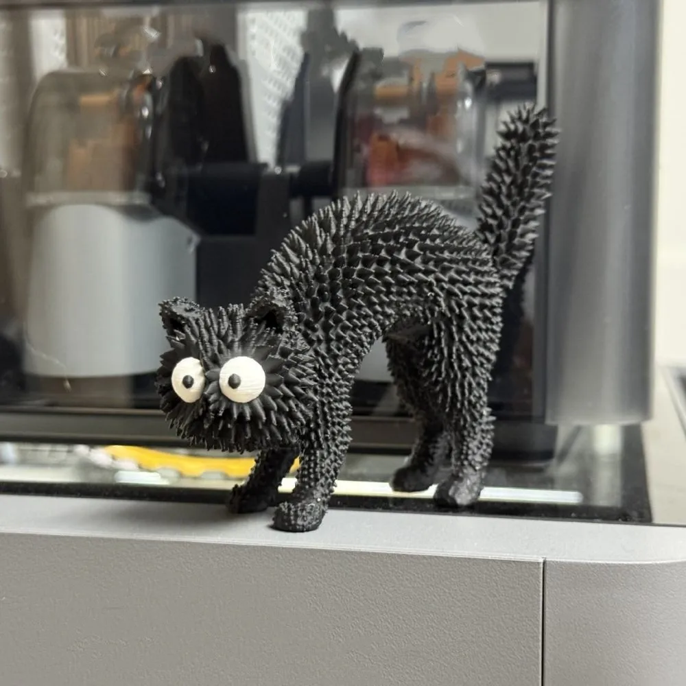 Fun 3D Printed 3D Printed Keychain Spiky Stereo Tactile Fidget Grip Compact Lightweight Stress Relief Pendant Cat Lovers