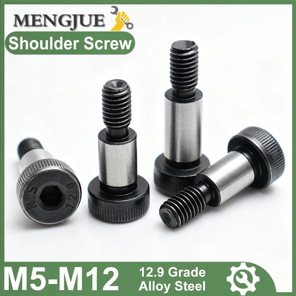 1-4pcs 12.9 Grade Alloy Steel Hex Socket Shoulder Screws Precision Position Stop Shoulder Bolts M5 M6 M8 M10 M12
