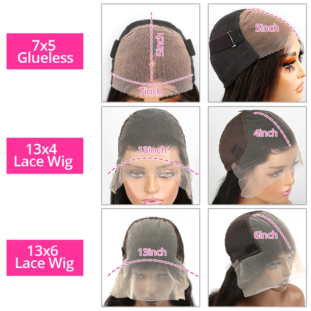 العظام شعر طبيعي مفرود 5x7 شعر مستعار بدون صمغ جاهز للارتداء مستقيم قصير بوب شعر مستعار 13x6 HD الدانتيل الجبهة خصلات الشعر المستعار الإنسان 14 بوصة #6