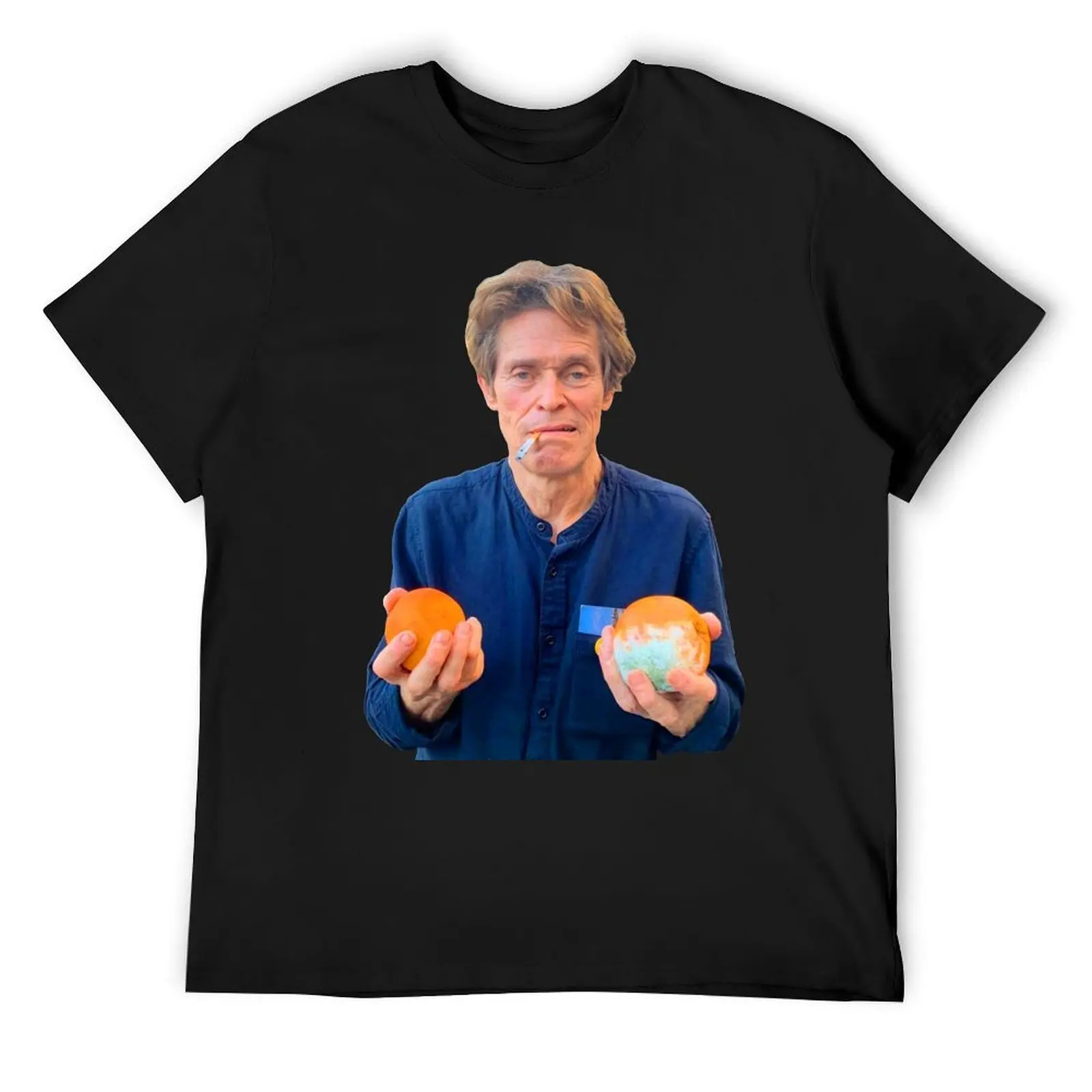 

Willem Dafoe Holding Oranges T-Shirt anime anime t shirts anime tshirt plain black t shirts men