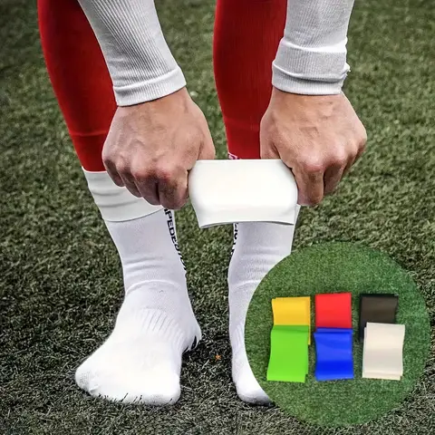2pc 실리콘 축구 다리 밴드-미끄럼 방지, 남성 및 여성을 위한 높은 그립 축구 다리 밴드, 그립 양말과 완벽하게 작동